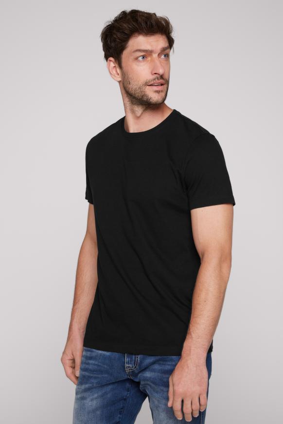 Basic T-Shirt Rundhals 2er-Pack black