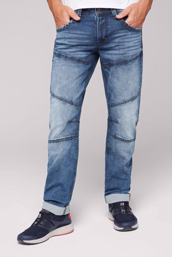 CAMP DAVID & SOCCX | Jeans HE:RY mit Teilungsnähten blue used jogg