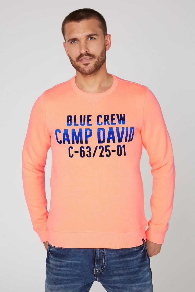 Sweater mit exklusiver Logo-Stickerei neon orange - CAMP DAVID & SOCCX