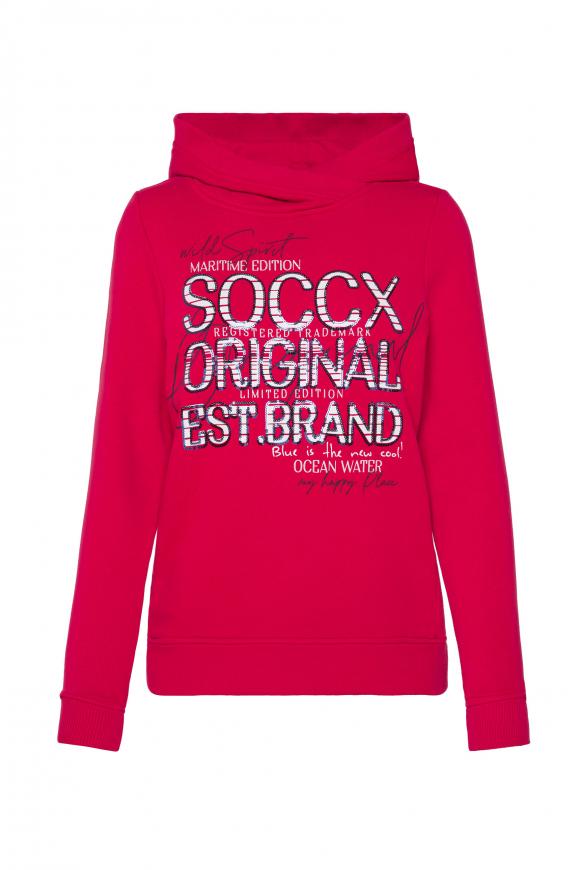 Sweatshirts & Kapuzenpullover SOCCX Damen Sweatshirt mit Logo und  3/4-Ärmeln dskgroup.co.jp