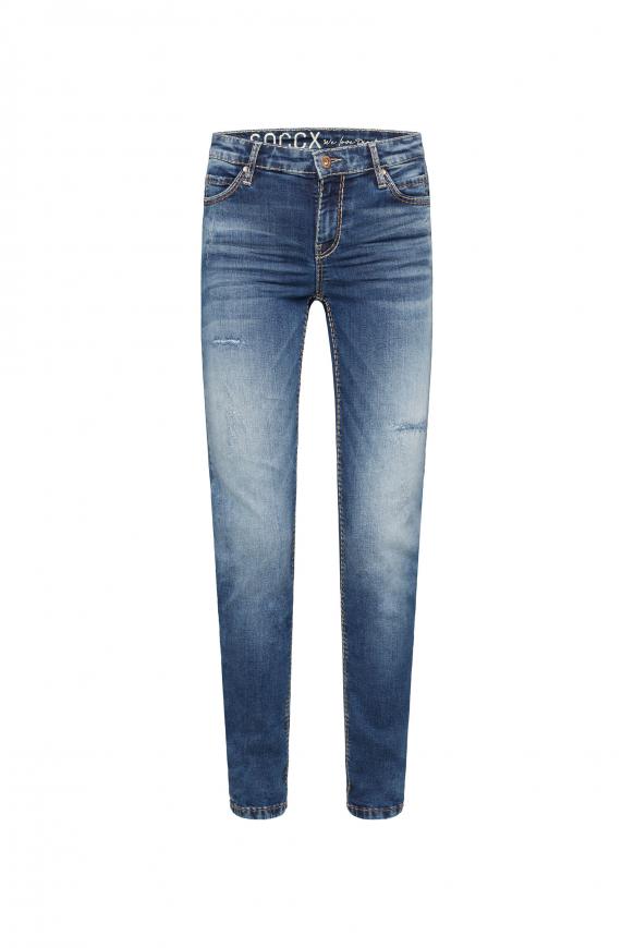 Jeans HE:DI mit Destroy-Effekten vintage blue