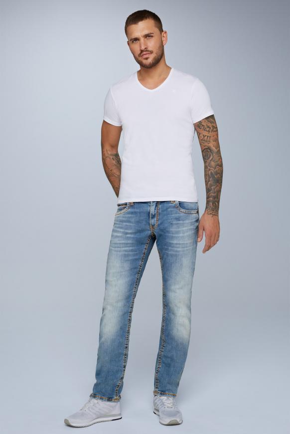 CAMP DAVID & SOCCX | Comfort Fit Jeans CO:NO im Retro Style light vintage