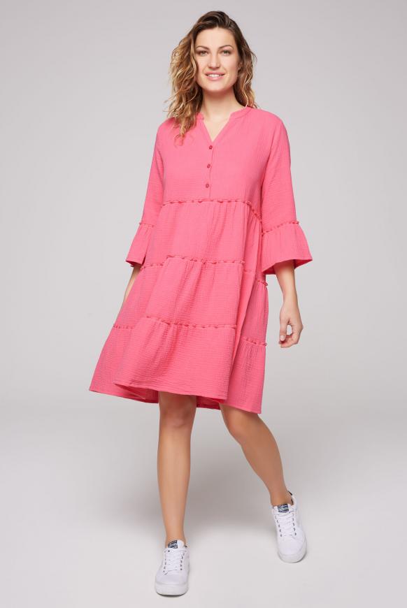 CAMP DAVID & SOCCX | Strukturiertes Kleid aus Musselin bright pink