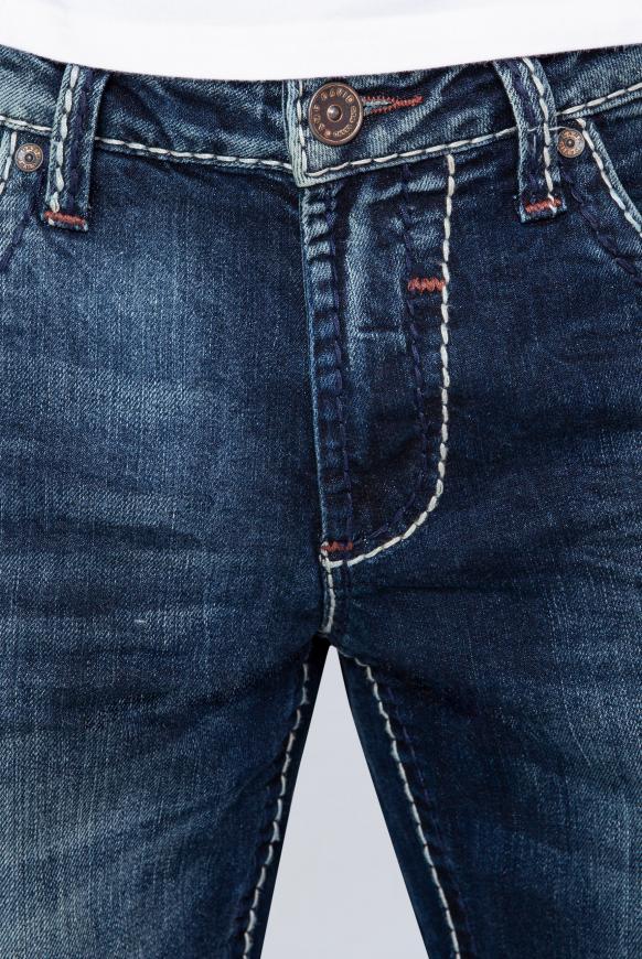 CAMP DAVID & SOCCX | Regular Fit Jeans NI:CO mit 3-D-Knittereffekten dark  used
