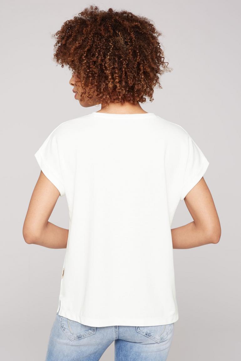 T-Shirt mit Logo Artwork cotton white - CAMP DAVID & SOCCX