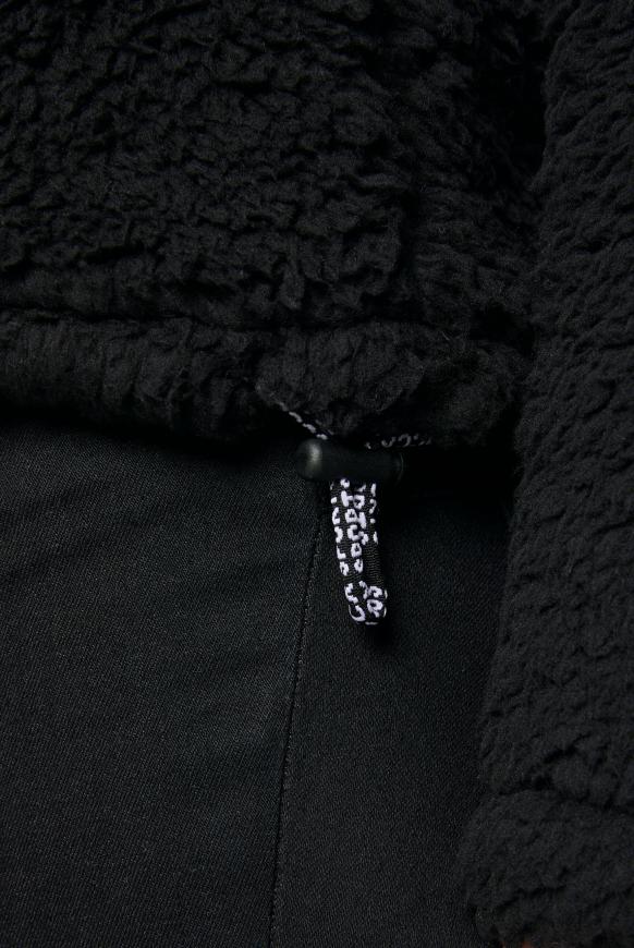 CAMP DAVID & SOCCX | Sweatshirt aus Teddyplüsch black