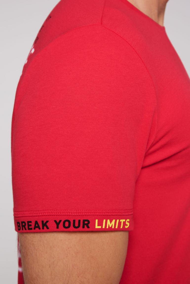 CAMP DAVID & SOCCX | Langes T-Shirt mit XL-Rücken-Print power red