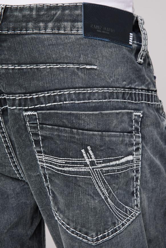 CAMP DAVID & SOCCX | Jeans CO:NO mit Vintage-Waschung blue black used